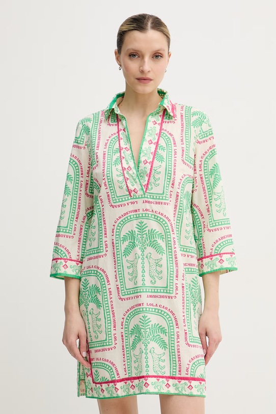 Lola Casademunt літня сукня бавовняна зелений LS2616074