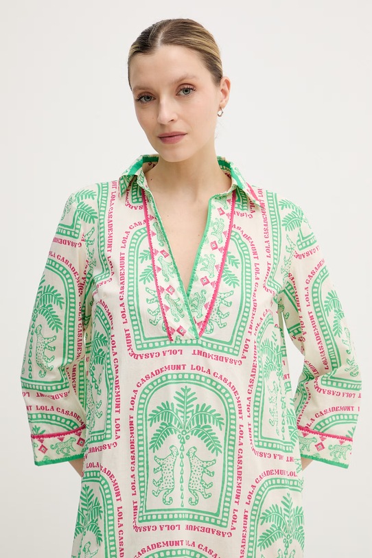 Lola Casademunt літня сукня бавовняна зелений LS2616074