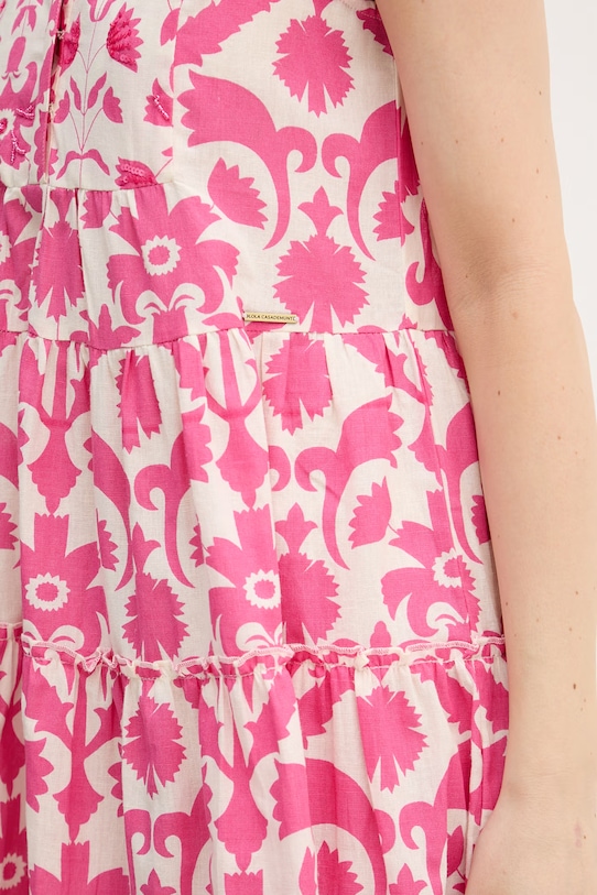 Lola Casademunt летнее платье из хлопка LS2616040 розовый