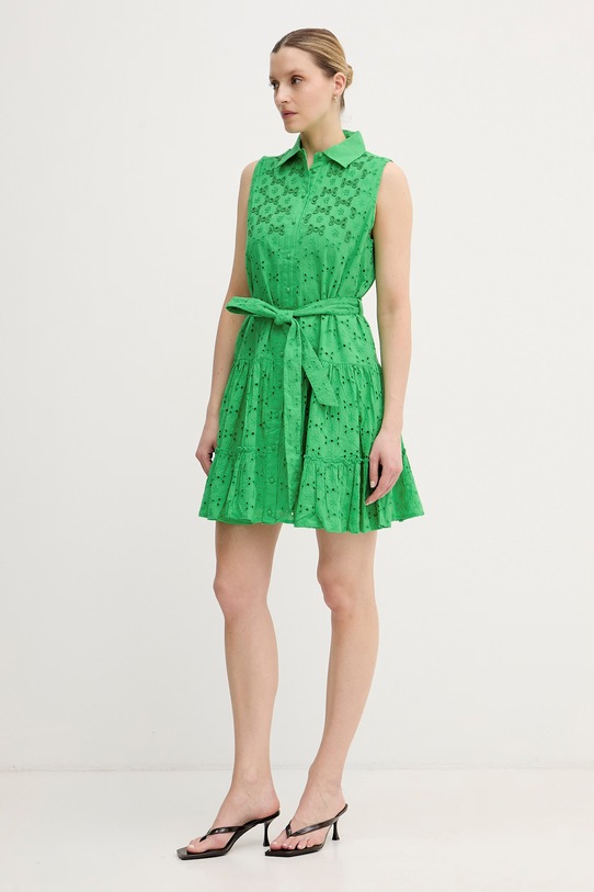 Lola Casademunt сукня-сорочка бавовняна LS2616037 зелений SS26