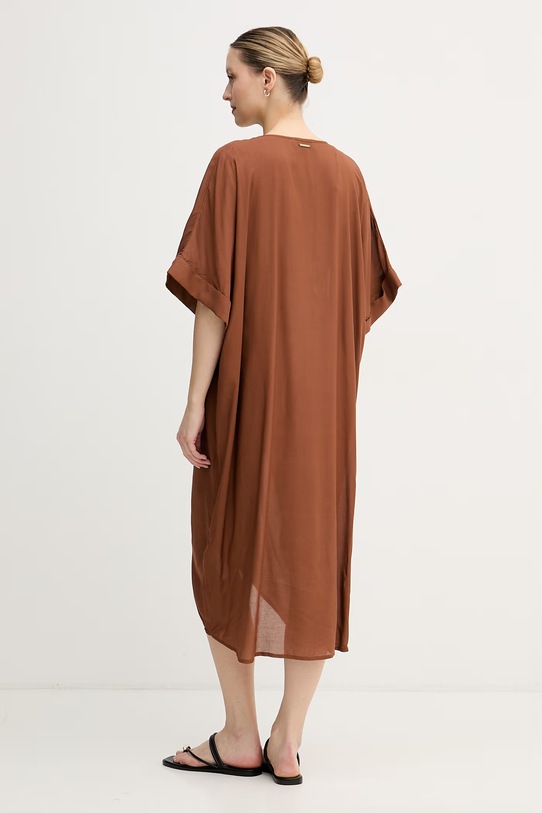 Oblečenie Lola Casademunt letné šaty z viskózy LS2616010 hnedá