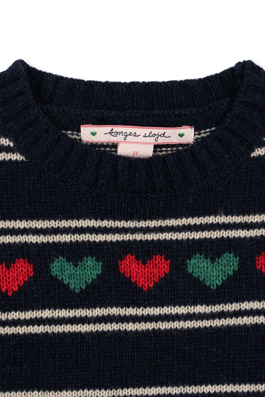 Konges Sløjd sukienka dziecięca z dodatkiem wełny BELOU KNIT DRESS granatowy KS104227.PreSpring