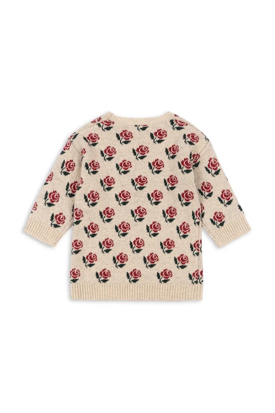 Konges Sløjd sukienka dziecięca z dodatkiem wełny BELOU KNIT DRESS KS104227.PreSpring beżowy SS26