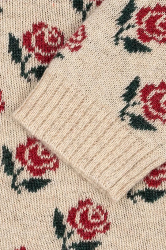 Konges Sløjd sukienka dziecięca z dodatkiem wełny BELOU KNIT DRESS beżowy KS104227.PreSpring
