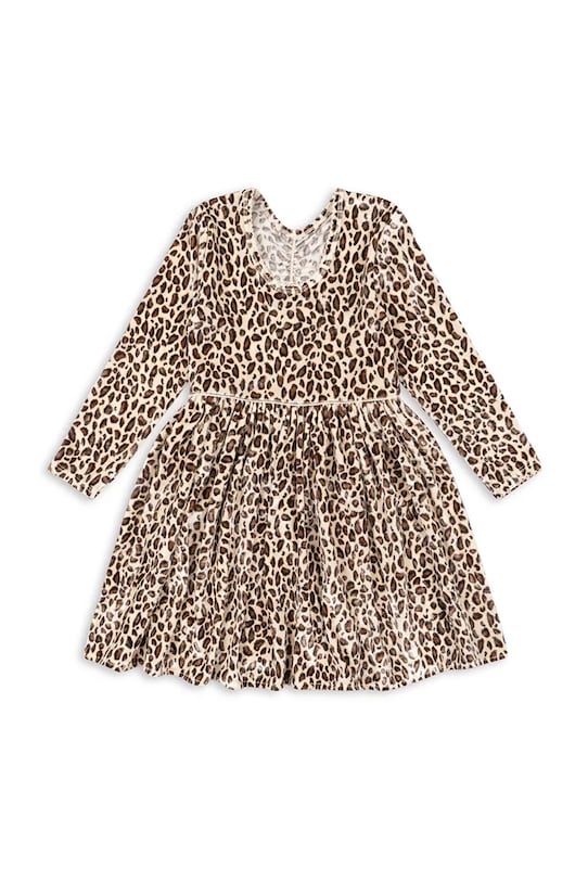 Dziewczynka Konges Sløjd sukienka dziecięca CARLITO DRESS GRS KS104243.PreSpring beżowy