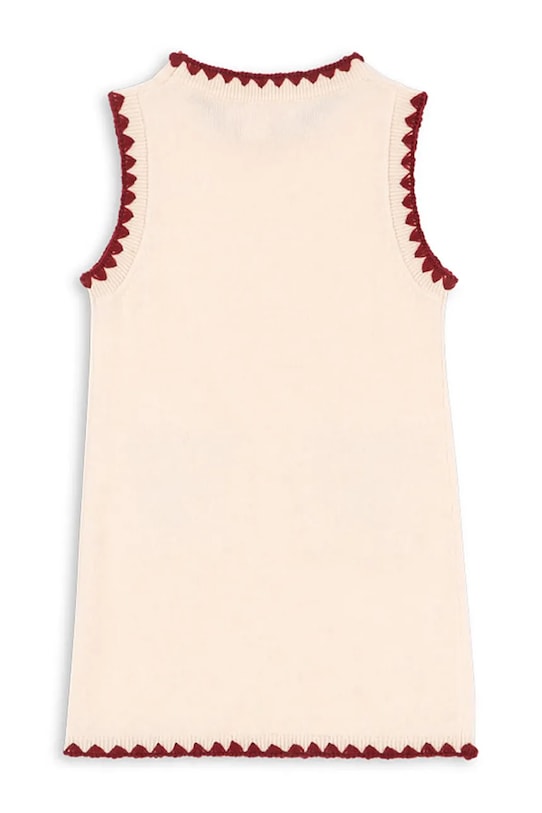 Dziewczynka Konges Sløjd sukienka wełniana dziecięca COLLETTE DRESS KS104271.PreSpring beżowy