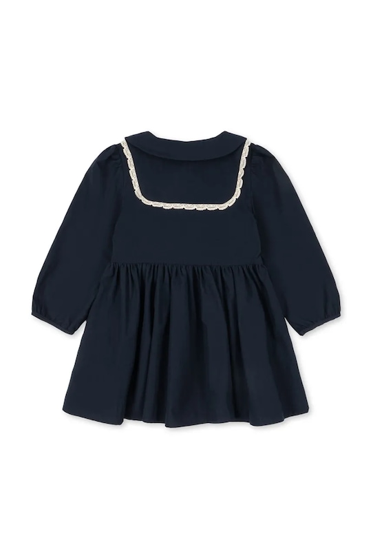 Konges Sløjd sukienka bawełniana dziecięca EMMY DRESS GOTS KS104292.PreSpring granatowy SS26