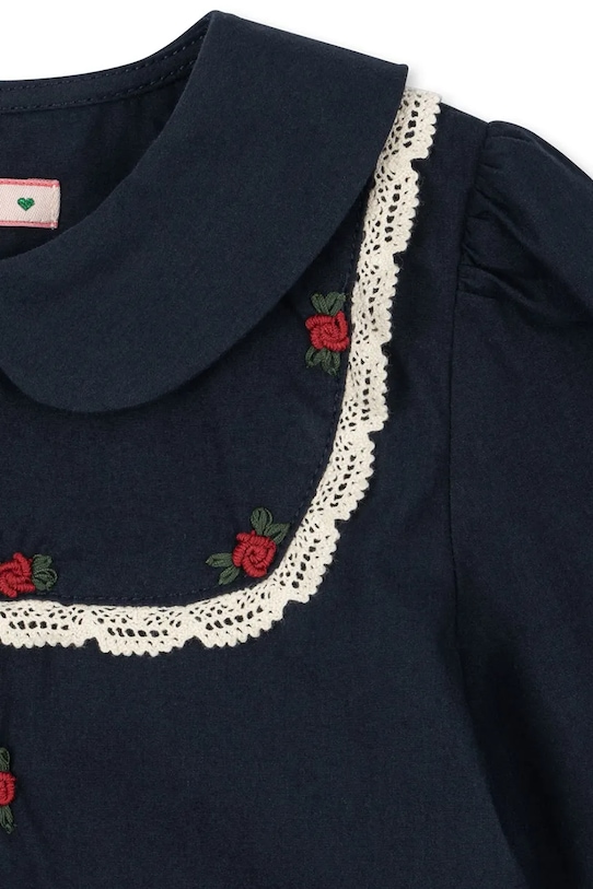 Dziewczynka Konges Sløjd sukienka bawełniana dziecięca EMMY DRESS GOTS KS104292.PreSpring granatowy