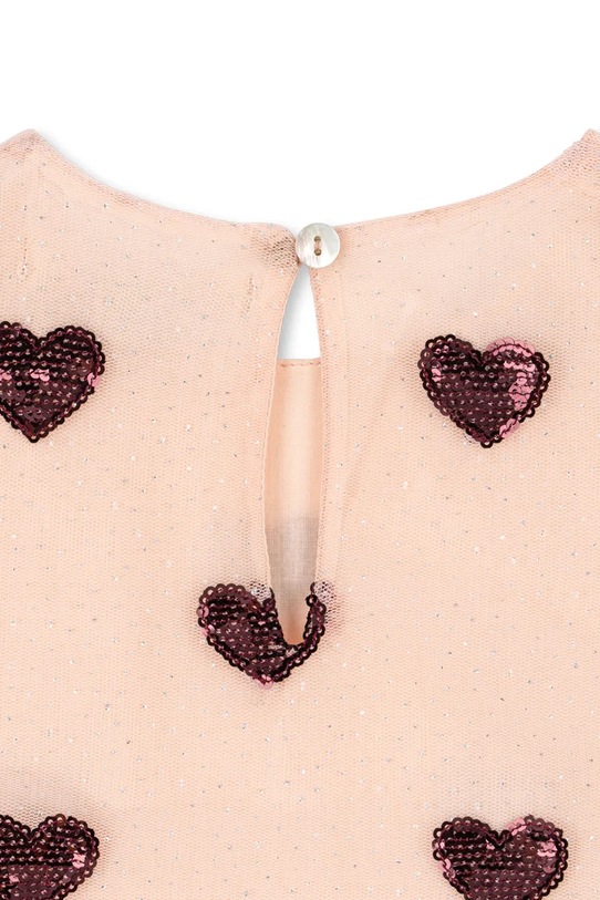 Dziewczynka Konges Sløjd sukienka dziecięca HEARTLILY DRESS GRS KS104313.PreSpring beżowy