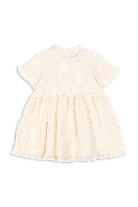 Konges Sløjd sukienka dziecięca JOELLA DRESS rozkloszowany beżowy KS104316.PreSpring