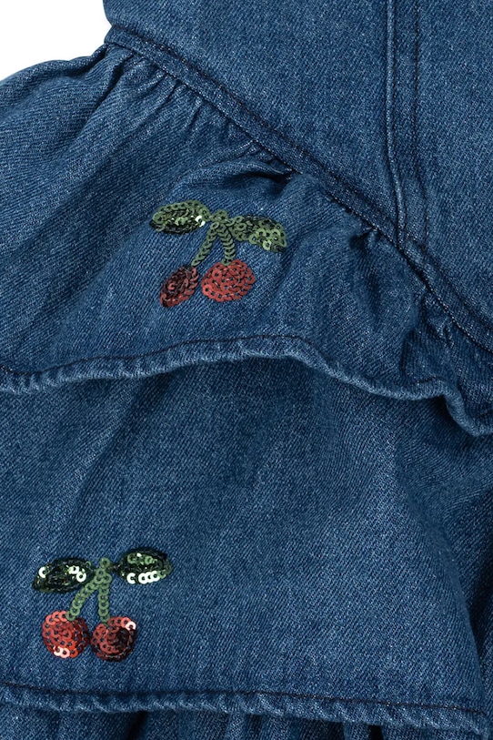 Konges Sløjd sukienka jeansowa dziecięca ELBA DRESS GOTS niebieski KS104392.PreSpring