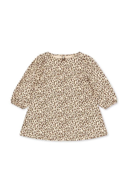 Dievčenské bavlnené šaty Konges Sløjd DREY DRESS GOTS bavlna béžová KS104290.PreSpring