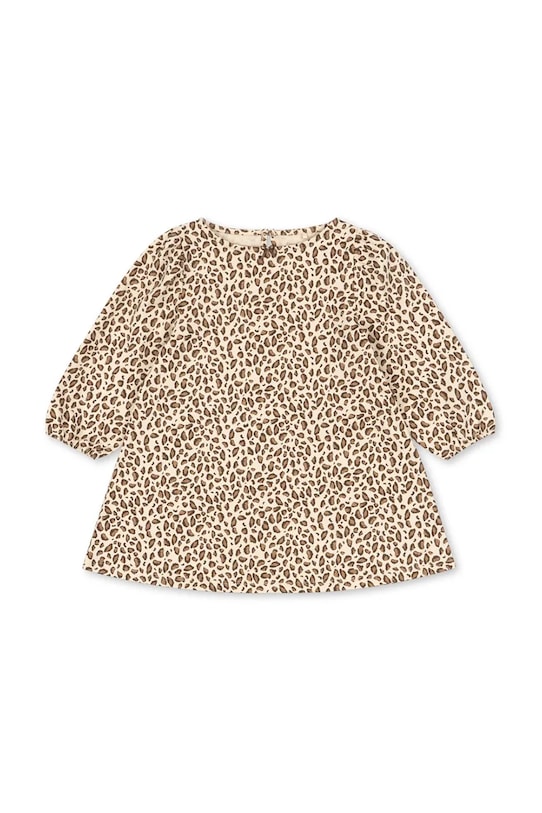 Dievčenské bavlnené šaty Konges Sløjd DREY DRESS GOTS bavlna béžová KS104290.PreSpring