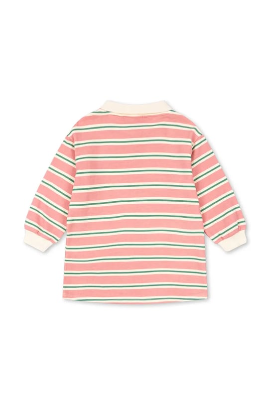 Fete Konges Sløjd rochie din bumbac pentru copii SPOTTY LS DRESS GOTS KS104524.PreSpring roz