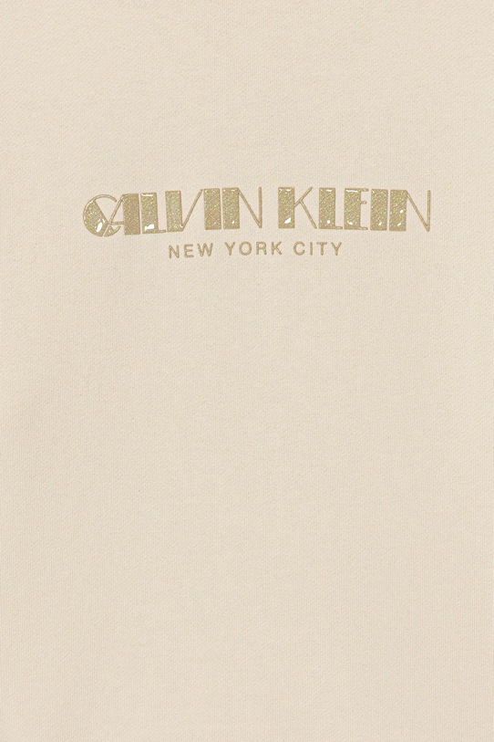 Dziewczynka Calvin Klein Jeans sukienka bawełniana dziecięca IG0IG03092.128.176.PPY2 beżowy