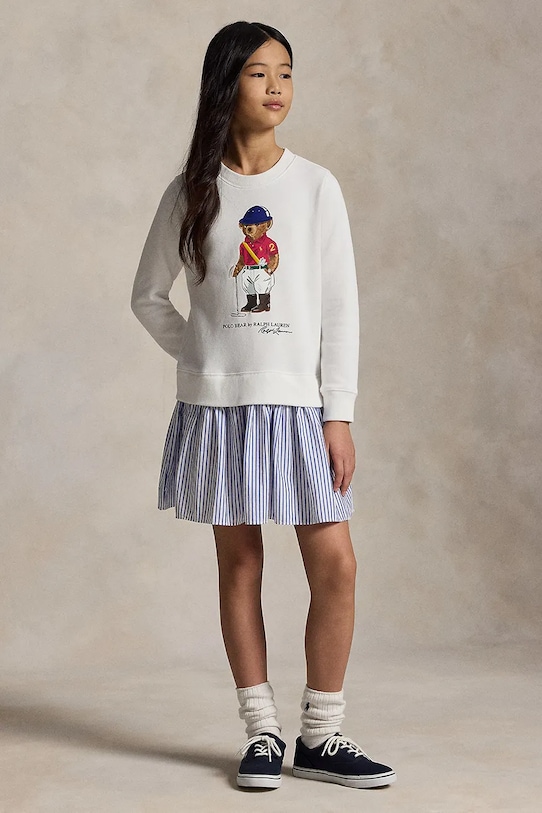 Dievčenské šaty Polo Ralph Lauren potlač biela 313A96118001