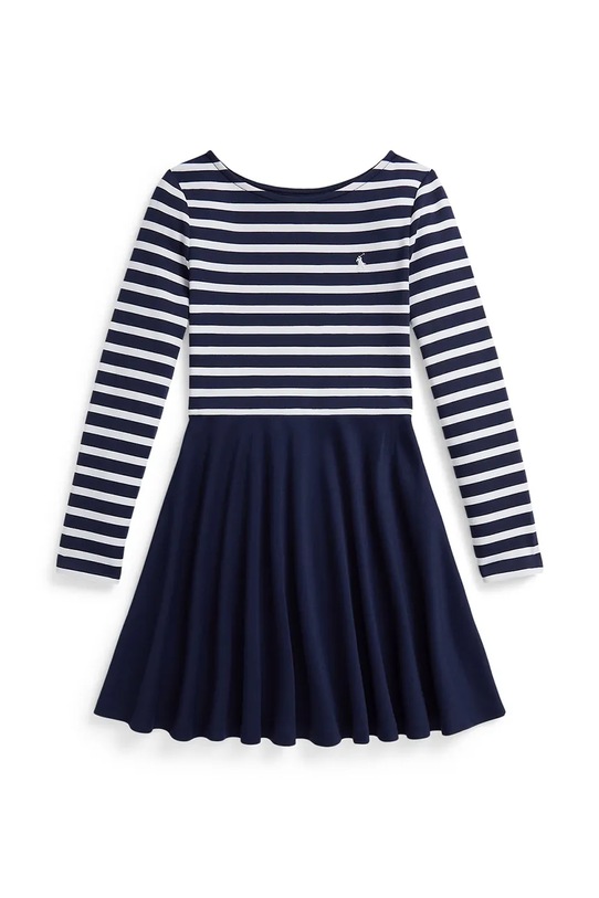 Παιδικό φόρεμα Polo Ralph Lauren μακρύ σκούρο μπλε 313A96139003