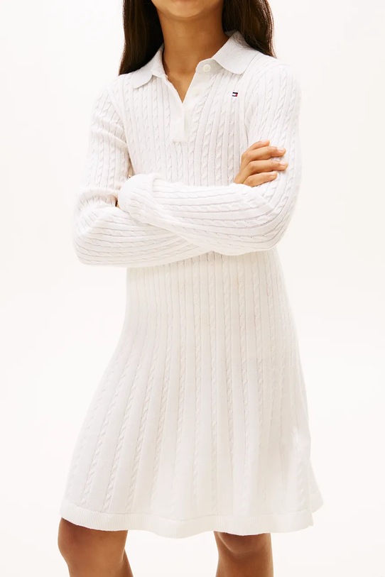 Dziewczynka Tommy Hilfiger sukienka dziecięca KG0KG08938.116.122.PPY2 beżowy