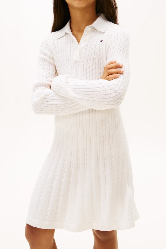 Dziewczynka Tommy Hilfiger sukienka dziecięca KG0KG08938.116.122.PPY2 beżowy