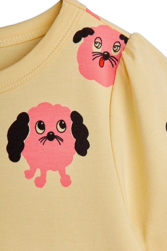 Mini Rodini sukienka dziecięca Doggies żółty 26150103