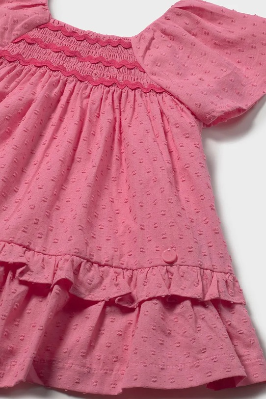Mayoral sukienka bawełniana dziecięca różowy 1912.4D.Baby.PPY2