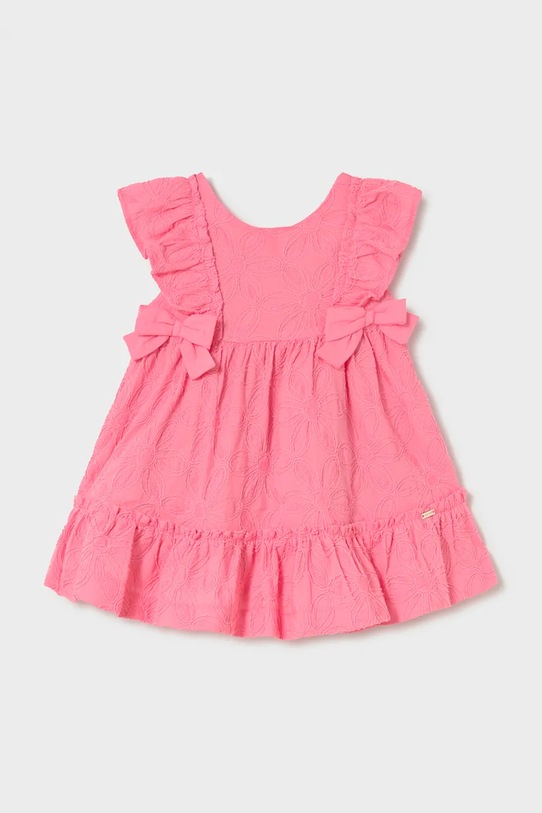 Mayoral sukienka bawełniana dziecięca bawełna różowy 1915.4D.Baby.PPY2