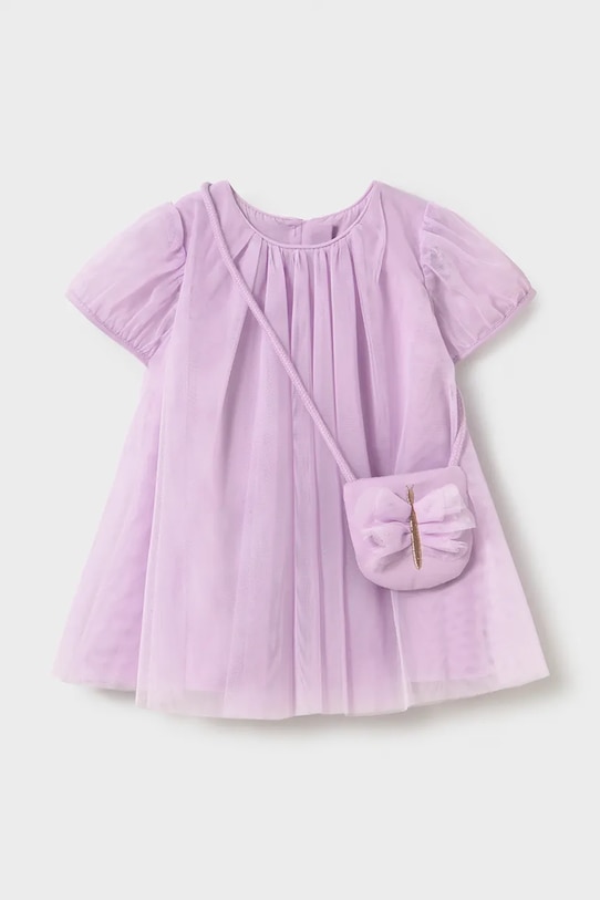 Mayoral sukienka dziecięca rozkloszowany fioletowy 1917.4E.Baby.PPY2