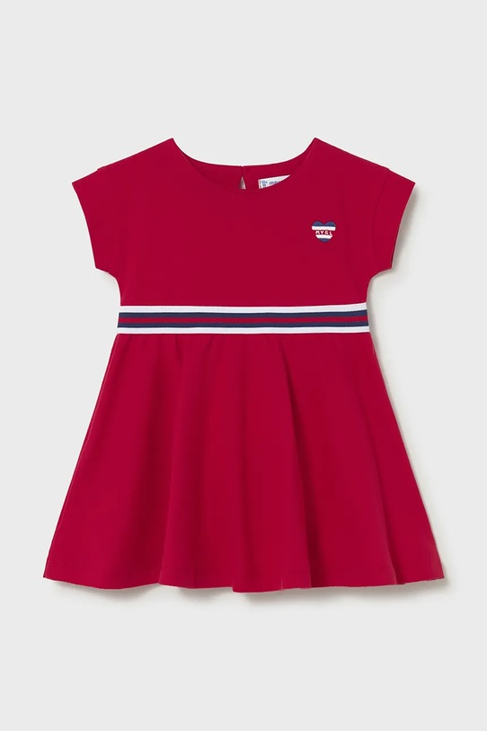 Mayoral sukienka dziecięca z elastanem czerwony 1918.4F.Baby.PPY2