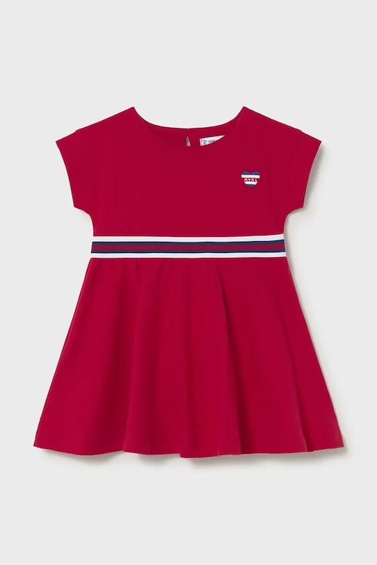 Mayoral sukienka dziecięca z elastanem czerwony 1918.4F.Baby.PPY2