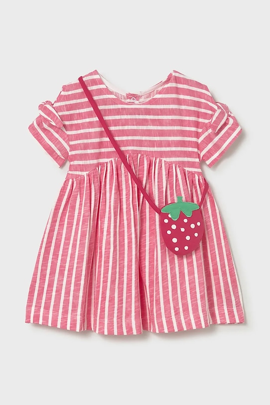 Mayoral sukienka bawełniana niemowlęca wzorzyste różowy 1919.4F.Baby.PPY2
