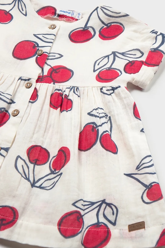 Dziewczynka Mayoral sukienka bawełniana dziecięca 1921.4G.Baby.PPY2 beżowy