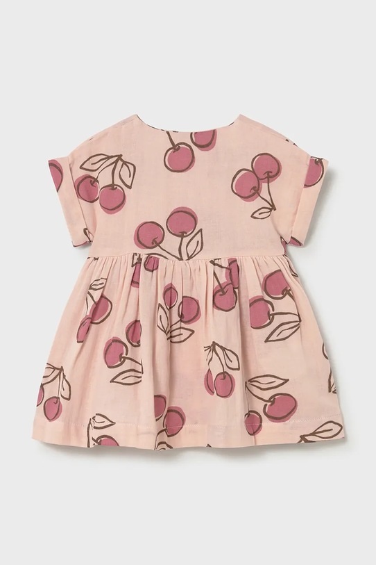 Mayoral sukienka bawełniana dziecięca 1921.4G.Baby.PPY2 różowy SS26