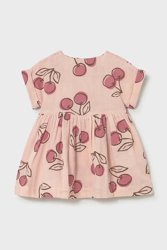 Mayoral sukienka bawełniana dziecięca 1921.4G.Baby.PPY2 różowy SS26