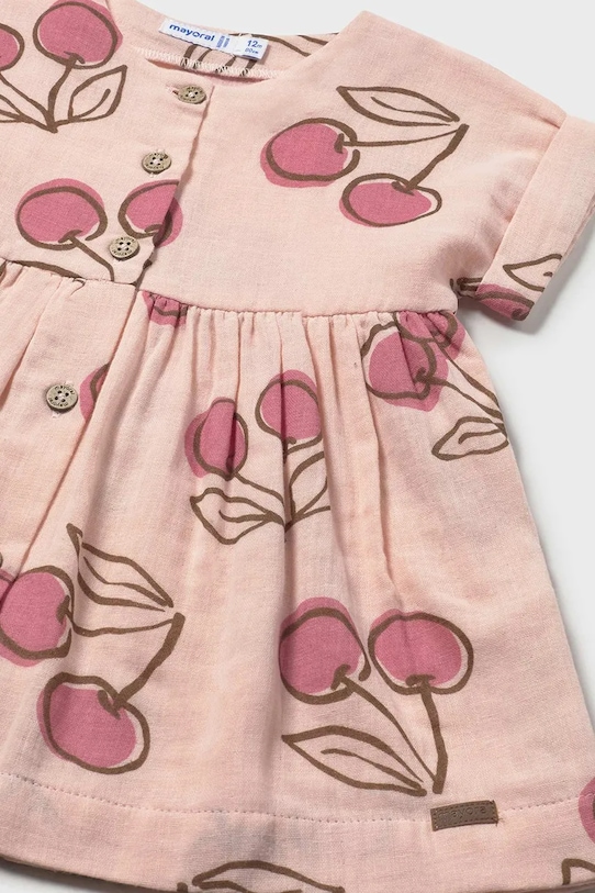 Dziewczynka Mayoral sukienka bawełniana dziecięca 1921.4G.Baby.PPY2 różowy