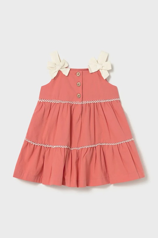 Mayoral sukienka bawełniana dziecięca bawełna różowy 1924.4J.Baby.PPY2