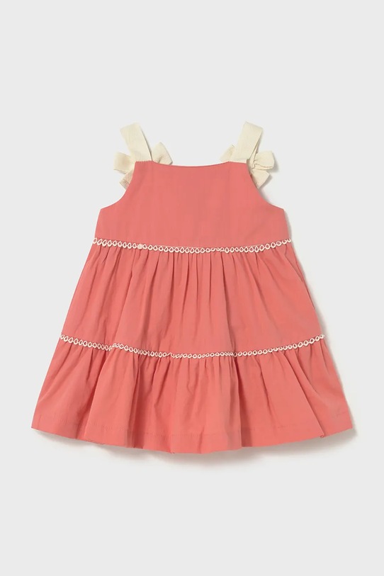 Mayoral sukienka bawełniana dziecięca 1924.4J.Baby.PPY2 różowy SS26
