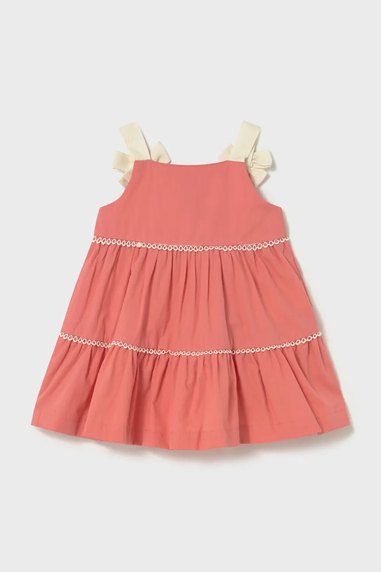 Mayoral sukienka bawełniana dziecięca 1924.4J.Baby.PPY2 różowy SS26