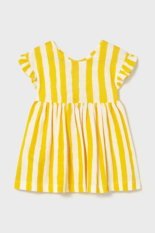 Mayoral rochie din bumbac pentru copii mini galben 1925.4K.Baby.PPY2