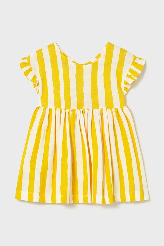 Mayoral rochie din bumbac pentru copii mini galben 1925.4K.Baby.PPY2