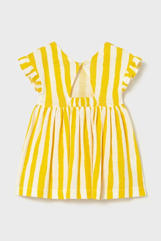 Mayoral rochie din bumbac pentru copii 1925.4K.Baby.PPY2 galben SS26