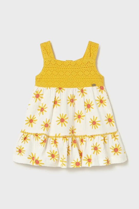 Mayoral sukienka dziecięca rozkloszowany żółty 1926.4K.Baby.PPY2