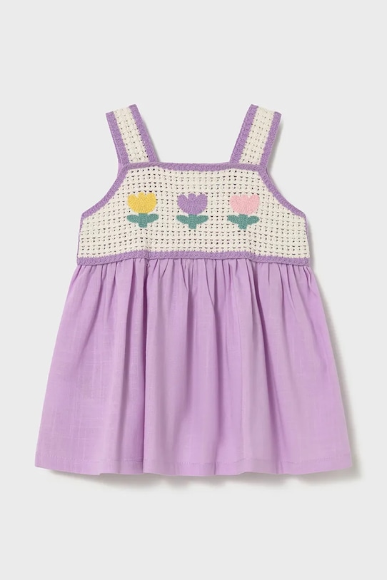 Mayoral sukienka dziecięca aplikacja fioletowy 1931.4P.Baby.PPY2