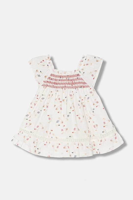 Mayoral sukienka bawełniana dziecięca wzorzyste biały 1992.4E.Baby.PPY2