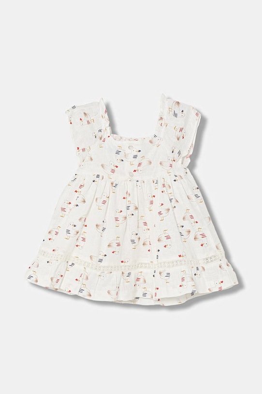Mayoral sukienka bawełniana dziecięca 1992.4E.Baby.PPY2 biały SS26