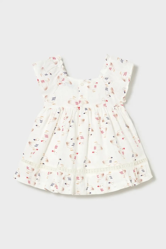 Mayoral sukienka bawełniana dziecięca 1992.4E.Baby.PPY2 biały SS26