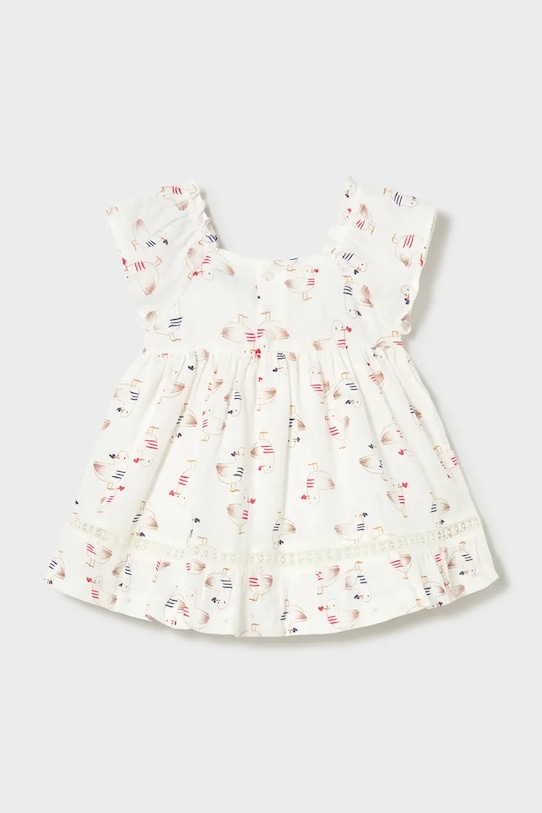 Mayoral sukienka bawełniana dziecięca 1992.4E.Baby.PPY2 biały SS26