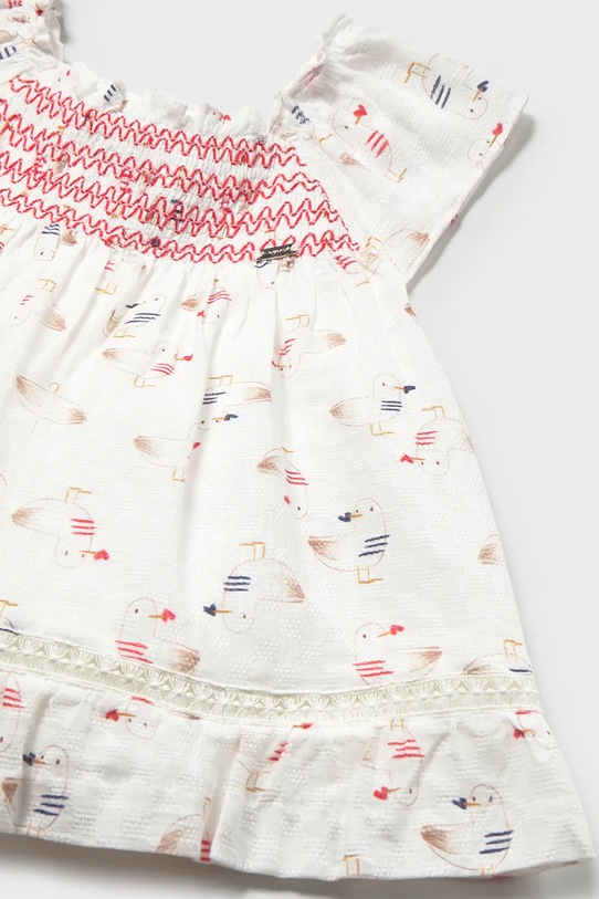 Dziewczynka Mayoral sukienka bawełniana dziecięca 1992.4E.Baby.PPY2 biały