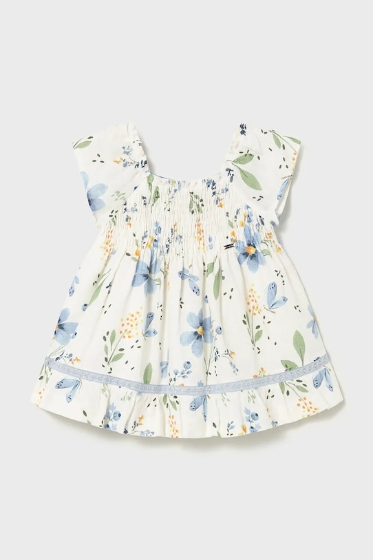 Mayoral sukienka bawełniana dziecięca 1992.4E.Baby.PPY2 biały SS26