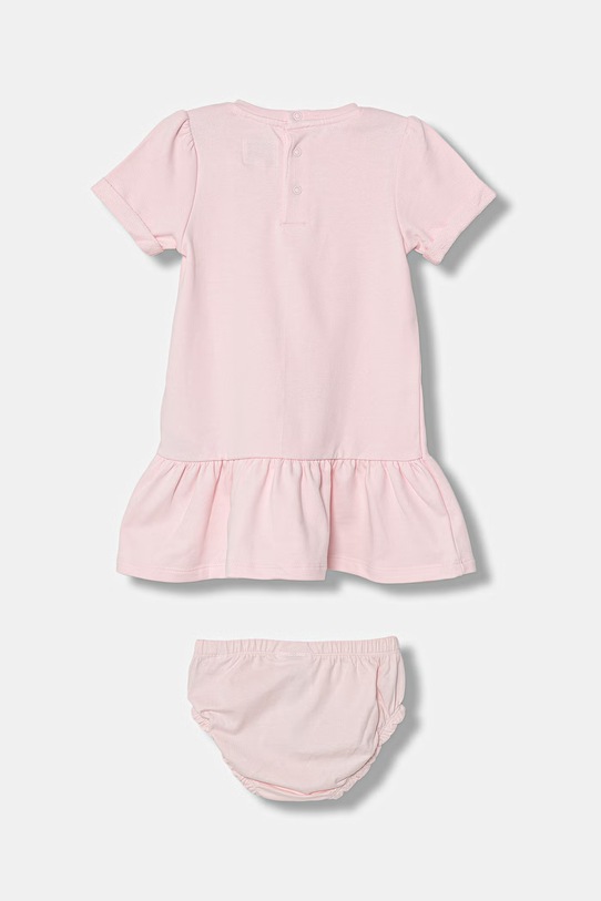 Guess sukienka bawełniana niemowlęca 2-pack A6RK05.KA6R4.PPY2 różowy SS26