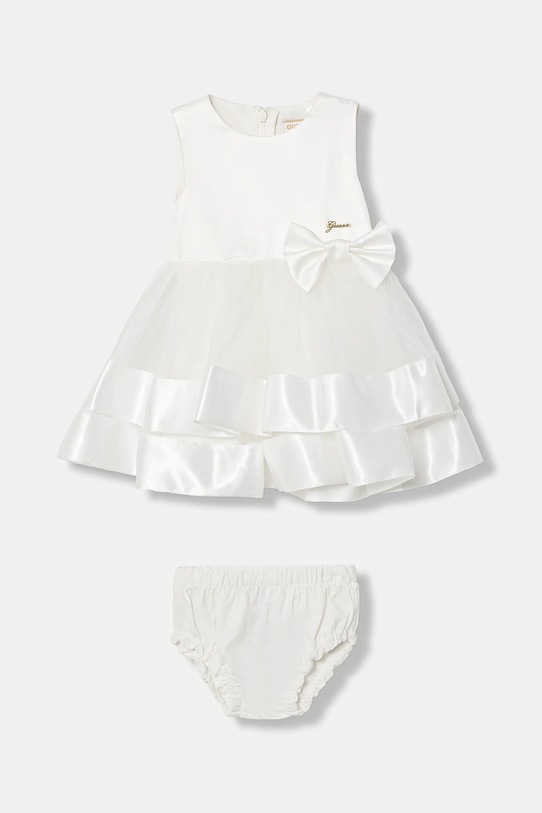 Guess sukienka dziecięca rozkloszowany biały A6RK10.WM330.PPY2